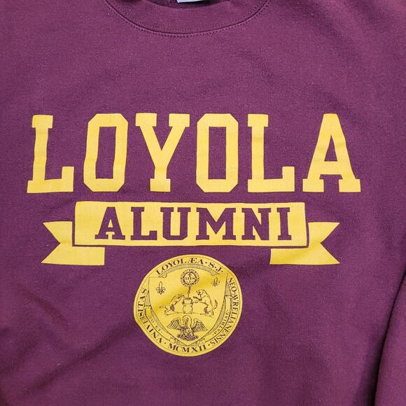 Vintage Loyola Alumni Crop Sweatshirt Small 19x24 Baggy Y2K - Picture 11 of 13